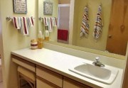 Bathroom with seated vanity