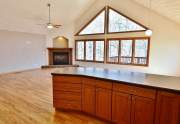 View from kitchen into living room