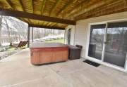 Lower deck with hot tub