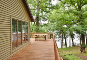 Deck alongside home