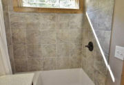 Tiled shower in master bath